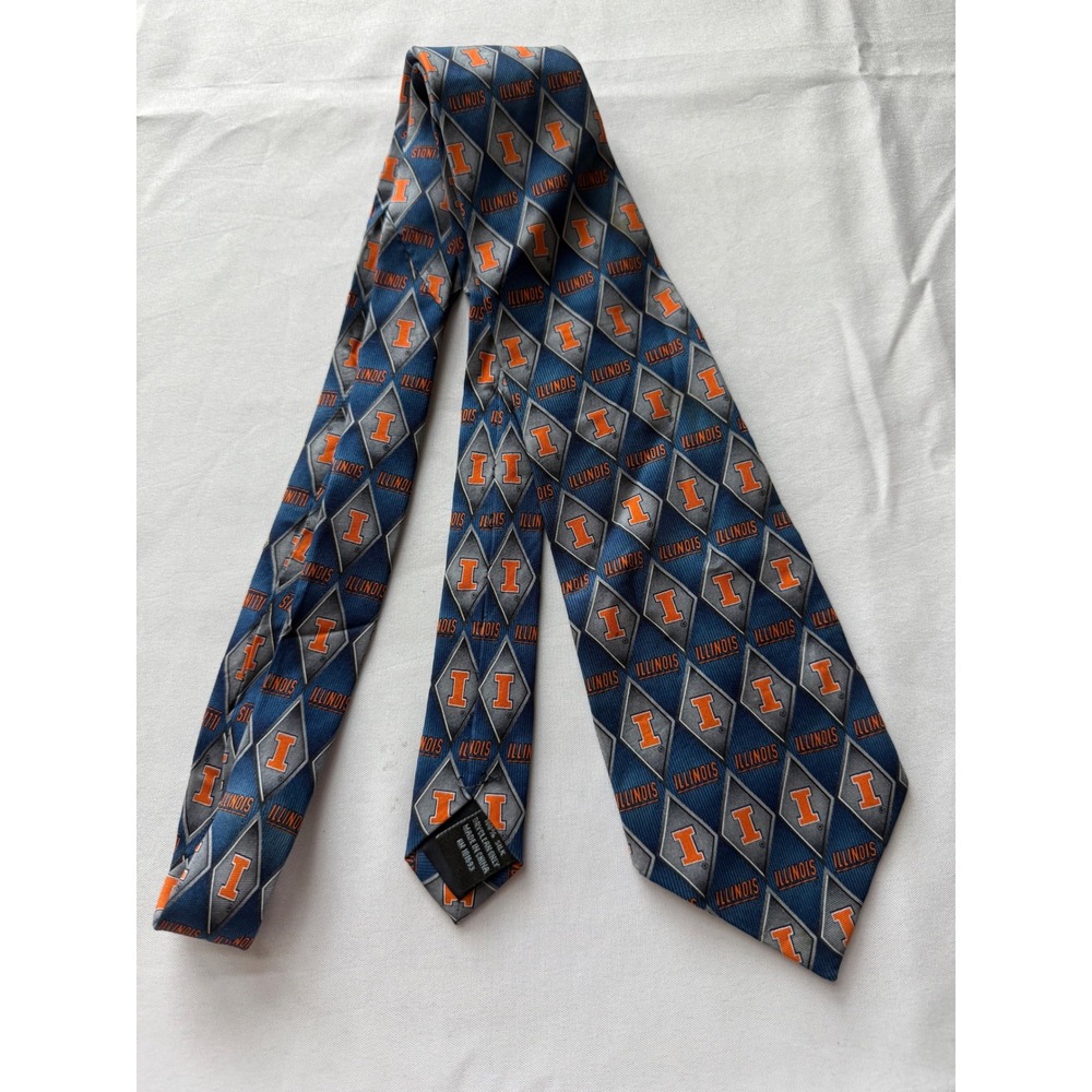 Eagle Neckwear Illinois Fighting Illini Necktie Silk College NCAA Tie‎